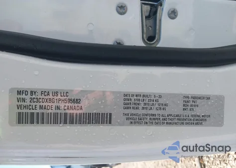 2023 Dodge Charger Sxt from USA, damaged, VIN 2C3CDXBG1PH595682